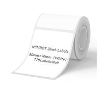 NIIMBOT B1 Label Maker Tape, 110 Labels/Roll, 1.97" x 2.76" (50x70mm), Black on White, Refill for NIIMBOT B1/B21/B3S Label Printer