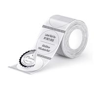 NIIMBOT B1 Label Maker Tape, Self-Adhesive Label Sticker Round 1.97" x 1.97" (50×50 mm) 150 Labels/Roll, Black on Transparent, Labeling Replacement Compatible for NIIMBOT B1/B21/B3S Label Printer
