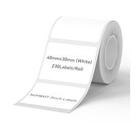 NIIMBOT B1 Label Maker Tape, Self-Adhesive Labels 1.57" x 1.18" (40x30 mm), 230 Labels/Roll, Black on White, Compatible with NIIMBOT B1/B21/B3S Label Printer