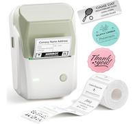 NIIMBOT B1 Label Maker with 1 Roll Tape, 2 Inch Portable Bluetooth Label Printer, 20-50mm Printing Size Thermal Label Maker Machine for Home,School,Office,Retail (Green White)