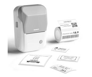 NIIMBOT B1 Label Maker with 1 Roll Tape, 2 Inch Portable Bluetooth Label Printer, 20-50mm Printing Size Thermal Label Maker Machine for Home,School,Office,Retail (Gray White)