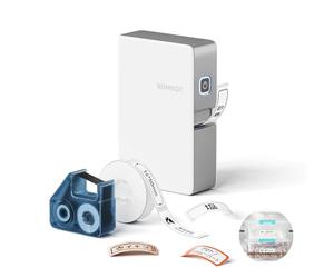 NIIMBOT B18 Portable Label Maker, Wireless Bluetooth Connection, Mobile Editing, Support Color Printing, Mini Sticker Printer for Labeling Office Files, White