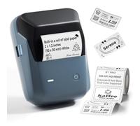 NIIMBOT B1Pro Label Maker, 300DPI HD Sticker Printer for Photo, Blue | Red&Black Dual-Color Label Printer for Stores, Small Business, Built-in a Roll of Label(2 x 1.2 inches-White)