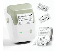 NIIMBOT B1Pro Label Maker, 300DPI HD Sticker Printer for Photo, Green | Red&Black Dual-Color Label Printer for Stores, Small Business, Built-in a Roll of Label(2 x 1.2 inches-White)