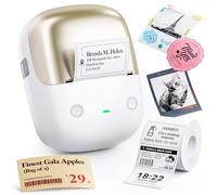 NIIMBOT B2 Pro Bluetooth Label Maker, 300DPI HD Label Printer with Versatile App, Pro-Level Waterproof Label Printer, Portable Thermal Labeler for Home, Office, Kitchen, School, Room, Gift, Gold