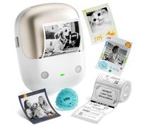 NIIMBOT B2 Pro Label Maker Machine with Tape, Supports Photo Printing, Gold | 300DPI Portable Bluetooth Label Printer, for Photo Sticker, DIY Crafts, Study Notes, Gift, Journal Labeling Organization