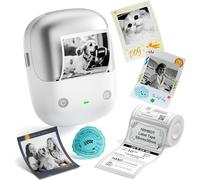 NIIMBOT B2 Pro Label Maker with Tape, Supports Photo Printing, Silver | 300DPI Portable Bluetooth Label Printer, for Photo Sticker, DIY Crafts, Study Notes, Gift, Journal Labeling Organization