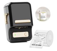 NIIMBOT B21 Label Maker Machine, Bluetooth Label Printer 2 Inch Portable Thermal Sticker Printer with 1 Roll Waterproof Label for Home Office Small Business Organization, Compatible with Phone & PC