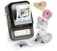 NIIMBOT B21 Pro 300 DPI Bluetooth Label Maker with Tape, Black | Portable Thermal Label Printer, Retro Label Maker Machine for Scrapbook, DIY Crafts, Notes, Memo