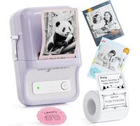 NIIMBOT B21 Pro Label Maker with Tapes, 300DPI HD Label Printer, Sticker Maker for Home Organization, Photo Print, Study Graphics, Scrapbook,Lavender Purple