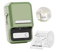 NIIMBOT B21 Sticker Printer, Vintage Label Maker Machine with 1 Roll Free Tape for Home Organization Office Business (Green