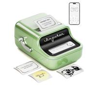 NIIMBOT B21S Label Maker with Tape (50 * 30mm label), Thermal Label Printer, Rechargeable Sticker Maker for Clothing, Address, Business (Green)