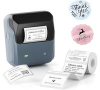 NIIMBOT B31 Label Maker, Portable Label Printer for Small Business, Support 0.78"-3" Label Width, for Barcode, Address, Logo, Tag Labeling, Thermal Sticker Maker Compatible with Smartphones & PC,Blue