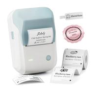 NIIMBOT Barcode Label Printer B1 Inkless Label Maker with Tape, Bluetooth Sticker Printer 2 Inch for Food Bakery Office Organization Small Business Label Printer for Phones & PC, Light Blue