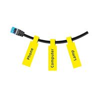 Label Maker Tape for NIIMBOT D11/D110/D101, Cable Label Sticker, Waterproof Tear Proof Thermal Paper 0.5"x4.3" (12.5x74mm),65 Per Roll(Yellow)