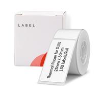 NIIMBOT D101 label, 1'' x 2'' (25x50mm) Thermal Sticker, Waterproof, Oil-Proof and Tear-Proof Thermal Label Paper for NIIMBOT D101 Printer, 1 Roll of 130 Papers(White)