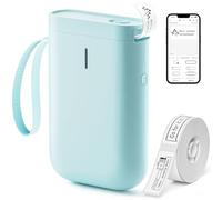 NIIMBOT D11 Label Maker Machine Thermal Sticker Printer with 1 Roll White Starter Label Paper, Wireless Bluetooth Label Printer for IOS and Android,Easy to Use for Home,Office Organization (Green)
