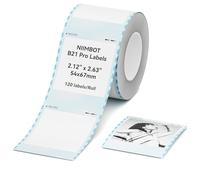 NIIMBOT Grayscale Label Roll for B1 Pro/B2 Pro/B21 Pro Label Maker | 54x67mm 120Pcs/Roll Self-Adhesive Thermal Sticker Labels for Photos, Journals, Scrapbooks, Planners & Custom Logo Design