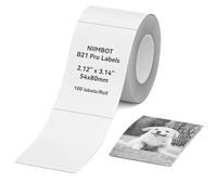 NIIMBOT Grayscale Label Roll for B1 Pro/B2 Pro/B21 Pro Label Maker | 54x80mm 100Pcs/Roll Self-Adhesive Thermal Sticker Labels for Photos, Journals, Scrapbooks, Planners & Custom Logo Design