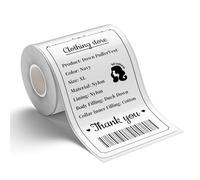 NIIMBOT Label for B1 B21 B3S, Waterproof Sticker 2"x 3.15" (50 * 80mm) for Clothing Labels, Jar Labels, Barcode, Small Business,95 Pcs per Roll, White