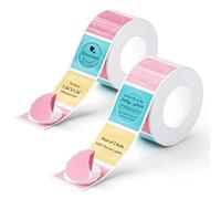 NIIMBOT Label Maker Tape for B1/B21/B3S, Thermal Sticker Paper 1.34'' x1.34'' (34x34mm), Self-Adhesive Labeling Tape Replacement, 2 Rolls