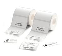 NIIMBOT Label Roll for B1/B21/B3S Label Maker, 1.57'' x 0.6''x2 (40x15mmx2) Waterproof, Oil-Proof and Tear-Proof Sticker Labels for Jar/Spice/File (White)-2 Rolls