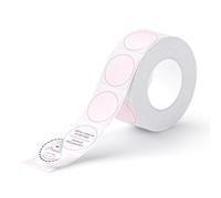 NIIMBOT Label Tape Compatible for NIIMBOT B1/B21/B3S Label Printer, Self-Adhesive Label Roll Sticker Round 1" x 1" (26×26 mm) 260 Labels/Roll, Black on Pink, Labelling Replacement