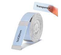 NIIMBOT Label Tape for D110/D101/D11, Self-Adhesive Label Sticker Roll, Black on Clear Blue,14mm x 30mm (0.55" x 1.18") 195 Labels/Roll
