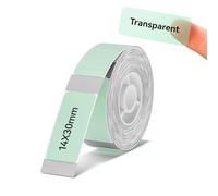 NIIMBOT Label Tape for D110/D101/D11, Self-Adhesive Label Sticker Roll, Black on Clear Green,14mm x 30mm (0.55" x 1.18") 195 Labels/Roll