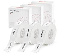 NIIMBOT Label Tape of Model D11 D110 D101 Printer, (3 Rolls, 0.59"×1.18"/15×30mm) Adapted Label Printing Paper, Office & Home Labeling Tape Replacement (White)