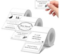 NIIMBOT Labels Compatible with B1 / B21 / B3S Label Printer, 3 Rolls 50 x 30 mm Thermal Label Tape for Supermarkets Retail Office, 230 Labels/Roll, White