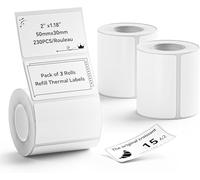 NIIMBOT Labels for B1 B21 B3S Label Maker, 2'' x 1.18'' (50x30mm) Printer Labels, Stickers for Jars, Waterproof, Oil-Proof Personalized Editable Labels for Home/School/Office, 3 Roll