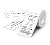 NIIMBOT Labels for B1 B21 B3S, Thermal Printer Labels 1.5/'' x 2.76/''(38x70mm), Label Maker Tape for Jar Labels, Address Labels, File Folder Labels,38x70-white