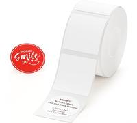 NIIMBOT Labels for B21 Pro,Red and Black Printing Labels,Self-Adhesive Sticker Label 1.26'' x1.26'' (32x32mm) 215 Tapes/Roll,Applies to Store/Clothing Tags/Warning Signs/Name tag-White