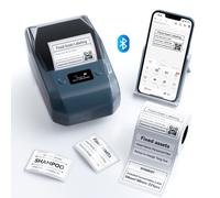 Niimbot M2 H 300Dpi Thermal Transfer Bluetooth Label Printer With Black Ribbon Cartridge And 50 X 30mm White Labels
