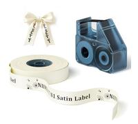 Niimbot - N1 Satin Gift Ribbon - 14mm X 5.1M - Black On Beige