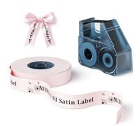 Niimbot - N1 Satin Gift Ribbon - 14mm X 5.1M - Black On Pink