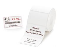 NIIMBOT Red-Black Label Roll for B1 Pro/B2 Pro/B21 Pro Label Maker | Fragile Stickers 50x30 mm 230Pcs/Roll Self-Adhesive Sticker Label,Applies to Store/Clothing Tags/Warning Signs/Name Tag