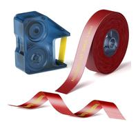 NIIMBOT Ribbon Labels 14mm Wide-5.1m Long,Only for N1 Label Maker,Durable Soft Material,Waterproof and Wear-Resistance, Long Storage Time, White Red Ribbon