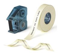 NIIMBOT Ribbon Labels 14mm Wide-5.1m Long,Only for N1 Label Maker,Durable Soft Material,Waterproof and Wear-Resistance, Long Storage Time,Beige Ribbon
