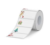NIIMBOT Round Labels for B1/B21/B3S Label Maker, Printer Labels 1.57'' x 0.79''(40x20mm), Waterproof, Oil-Proof Sticker Labels, 1 Roll of 320 Name Tag Stickers (Christmas)
