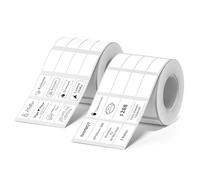 NIIMBOT Self-Adhesive Label Tape for B21 / B1 / B3S Label Printer, 10 x 20 mm x 4 Thermal Label Tape for Office, School, 300 Labels/Roll (2 Roll Pack, White)
