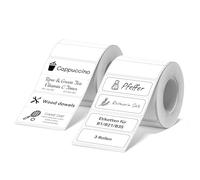 NIIMBOT Self-Adhesive Label Tape for B21 / B1 / B3S Label Printer, 40 x 15 mm (2 Row) Thermal Label Tape for Office, School, 460 Labels/Roll (2 Roll Pack, White)