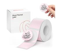 NIIMBOT Self-Adhesive Labels Compatible with NIIMBOT B1/B21/B3S Thermal Label Printer, Thermal Paper for School, Home, Office, Small Businesses (Pink-Round-26 x 26 mm)