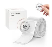 NIIMBOT Self-Adhesive Labels Compatible with NIIMBOT B1/B21/B3S Thermal Label Printer, Thermal Paper for School, Home, Office, Small Businesses (Clear Round-31 x 31 mm)
