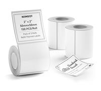 NIIMBOT Square Labels 50x50mm for B1/B2/B21/B3/K2/K3/K4 Label Printer | 3-Roll Set Waterproof, Oil-Proof and Tear-Proof Personalised Labels Stickers for Home, School, Office and Business