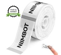 NIIMBOT Thermal Label Maker Tape Waterproof Lables 0.47" x 1.57"(12×40mm) Printer Sticker Labeling Tape with Self-Adhesive for D11/D110/D101 Label Maker(White) (Transparent, 14 mm × 30 mm)