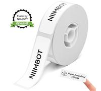 NIIMBOT Thermal Label Maker Tape Waterproof Lables 0.47" x 1.57"(12×40mm) Printer Sticker Labeling Tape with Self-Adhesive for D11/D110/D101 Label Maker(White)