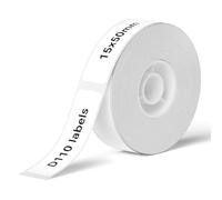 NIIMBOT Thermal Label Maker Tape Waterproof Lables Printer Sticker Labeling Tape with Self-Adhesive for D11/D110/D101 Label Maker(White, 15 mm × 50 mm)