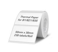 NIIMBOT Thermal Label Tape for B1 B21 B3S Printer, Waterproof Address Label, Self-Adhesive Sticker 2" x 1" (50x30 mm), 1 Roll of 230